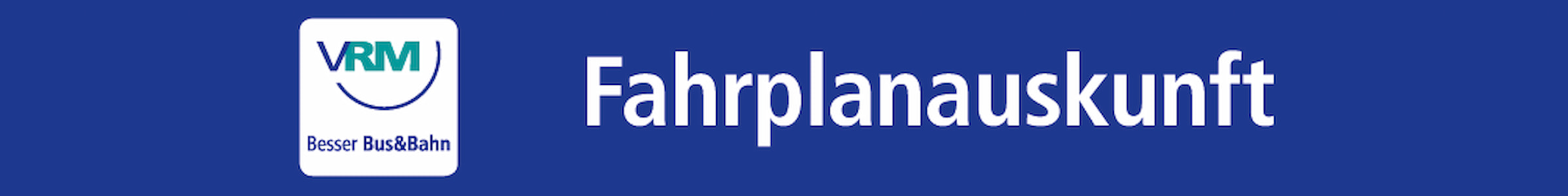 Banner mit Verlinkung zur VRM Fahrplanauskunft  &copy; Verkehrsverbund Rhein-Mosel