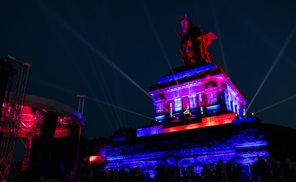 Kaiser Wilhelm Denkmal bei Electronic Wine in Koblenz ©Koblenz-Touristik GmbH, Janko.Media