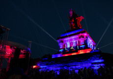 Kaiser Wilhelm Denkmal bei Electronic Wine in Koblenz ©Koblenz-Touristik GmbH, Janko.Media